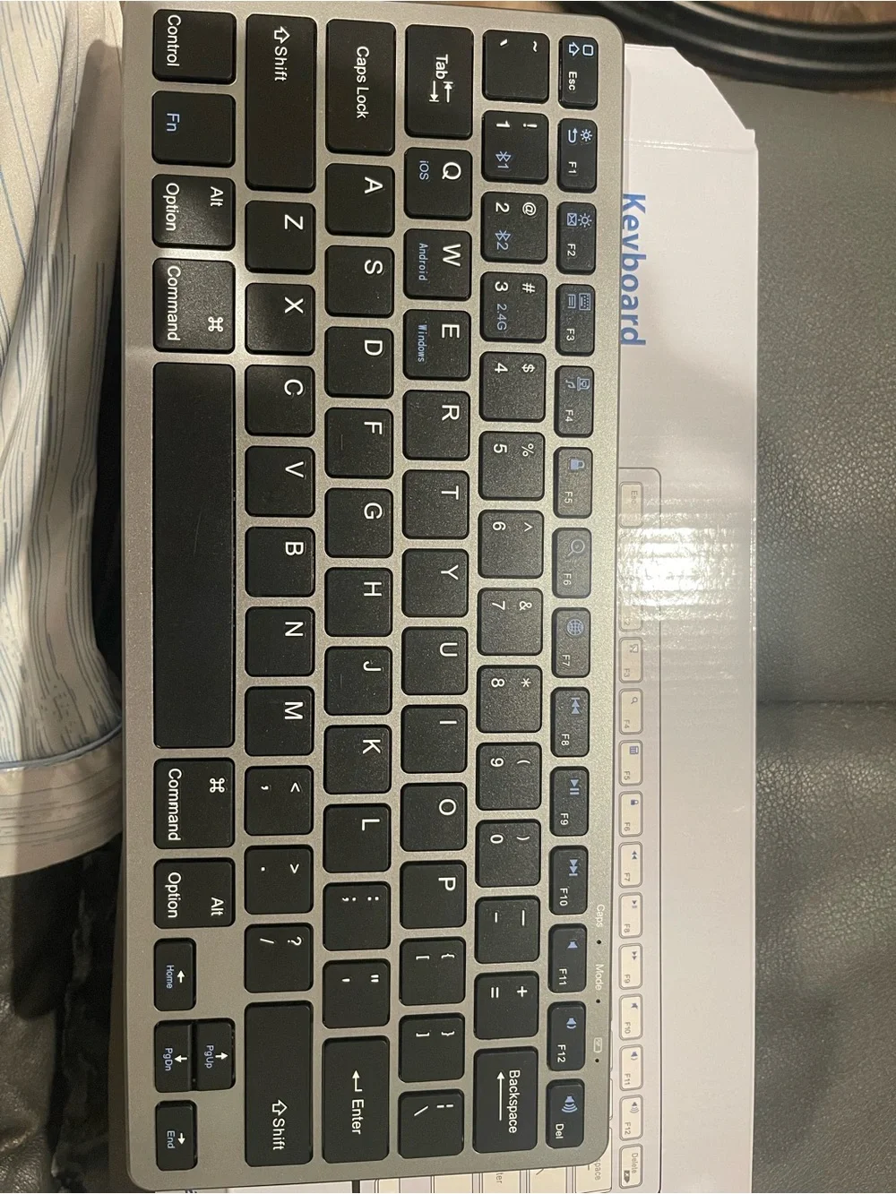 Slim Wireless Keyboard and Mouse Combo - Black and Silver